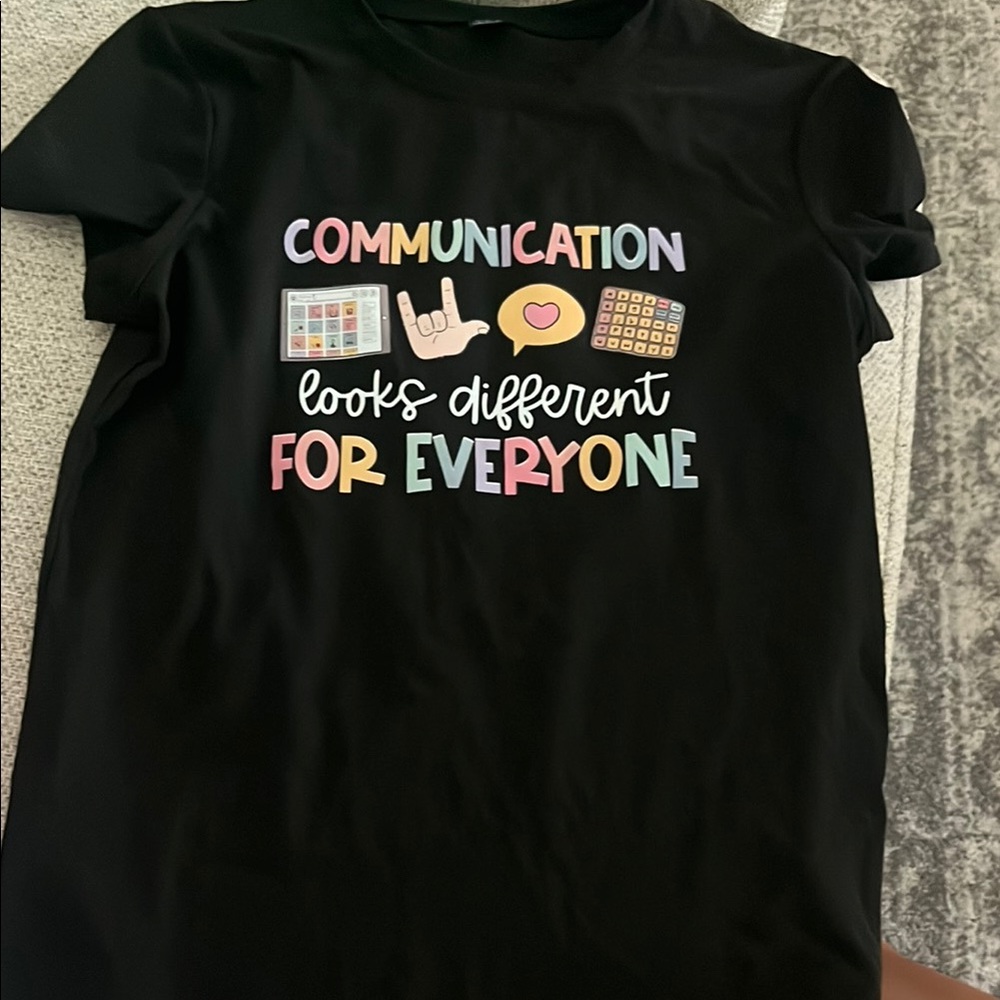 Black Kids Shirt with Colorful Print